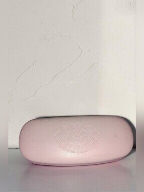 Juicy Couture Vintage Y2K Pink Hard Clamshell Case Shades of Couture Inside EUC